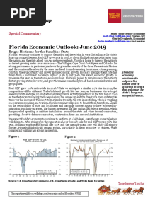 Florida Economic Outlook: June 2019: Economics Group