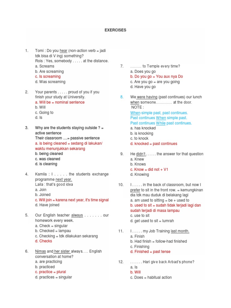 English Grammar Exercises | PDF | Morphology | Linguistic Typology