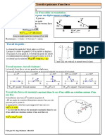 Cours 2 - Travail Et Puissance D'une Force