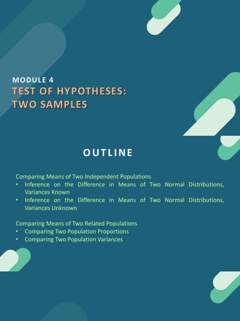 Two-Sample Hypothesis Testing Guide | PDF | Student's T Test ...