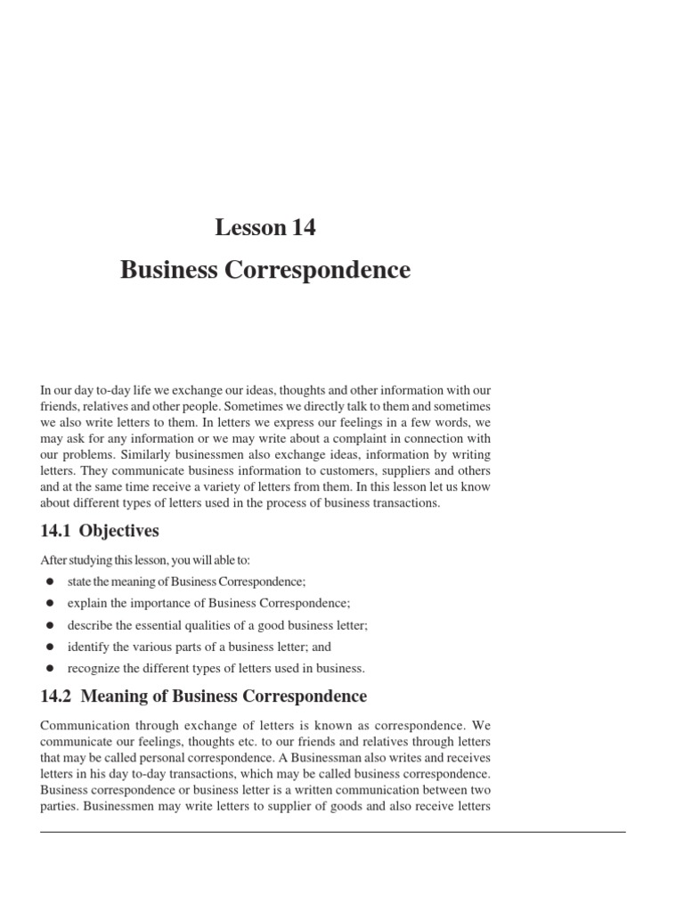 Business Correspondence For English 2a | PDF | Envelope | Sales