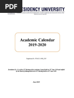 Academic Calendar 2019 20 PDF