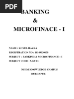 Banking: & Microfinace - I