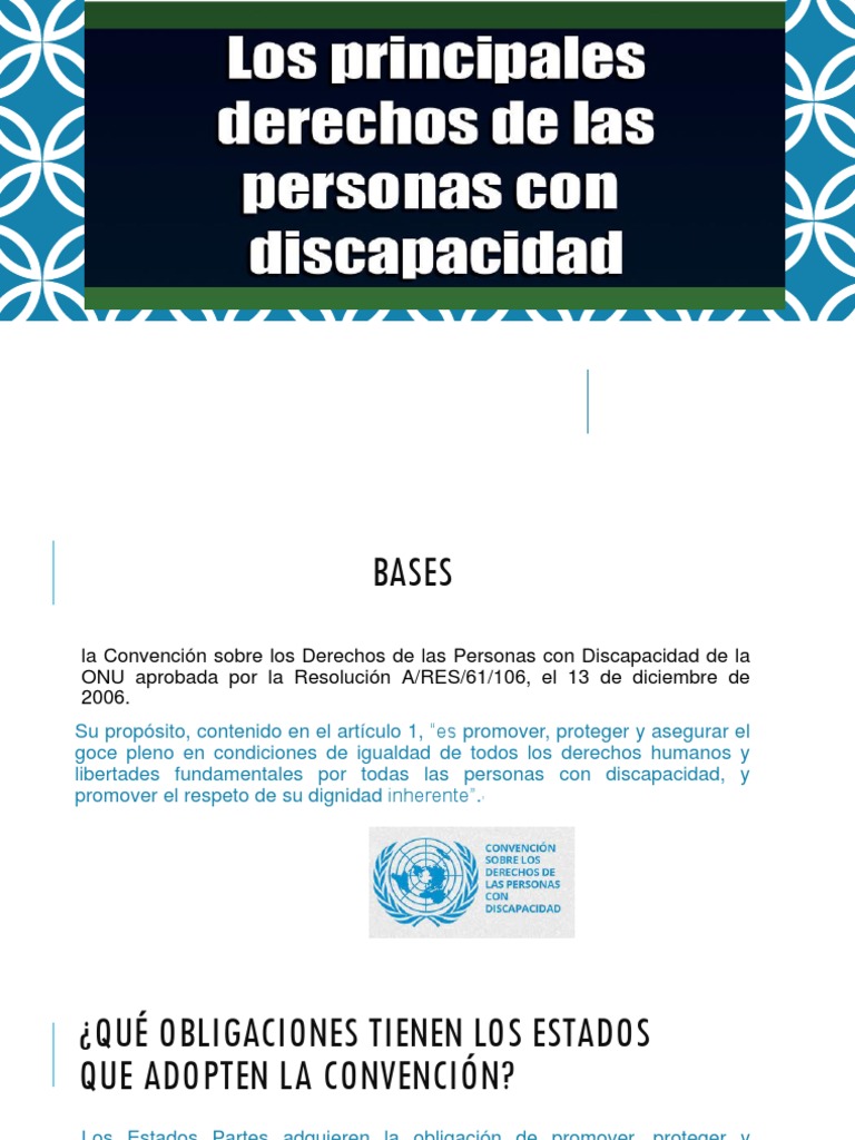 Derechos de las Personas con Discapacidad | PDF | Invalidez ...
