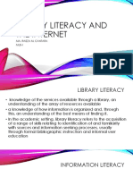 Library Literacy and The Internet