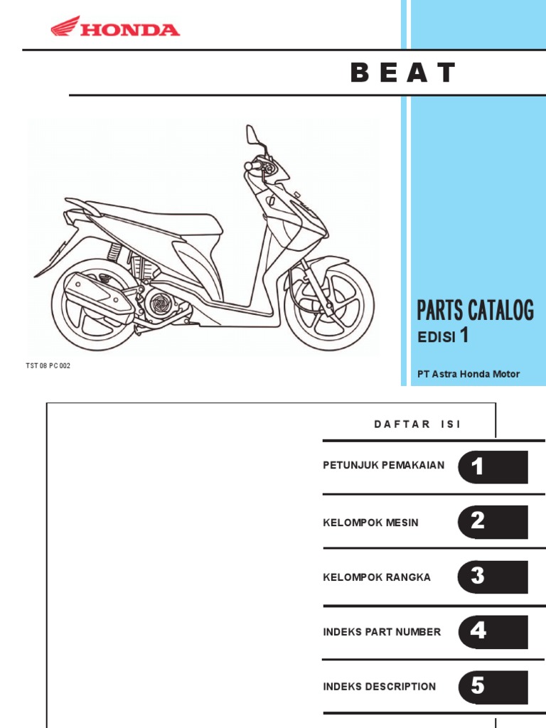 Sampul Part Catalog Beat Karburator PDF
