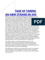 Advantage of Taking An Abm Strand