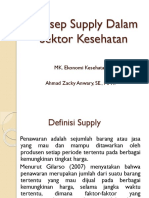 Konsep Supply Dalam Sektor Kesehatan