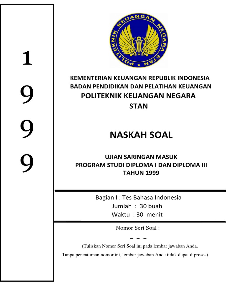 SOAL BAHAS USM STAN 1999 2017pdf