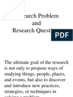 Research Problem and Research Questions