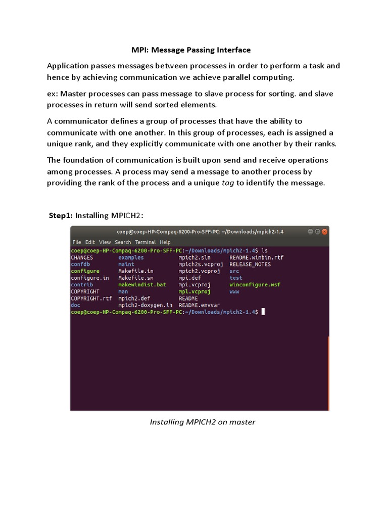 MPI Installation and Setup Guide | PDF