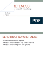 Concreteness: Communicating Concretely Means Being: Specific Definite Vivid