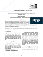 Term Structure Examination of Indonesian Money Market: Some Efficiency Issue