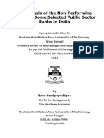 An Analysis of The Non-Performing Assets of Some Selected Public Sector Banks in India