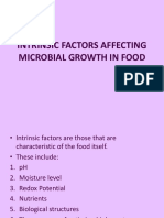 Intrinsic Factors Microbial Growth Food