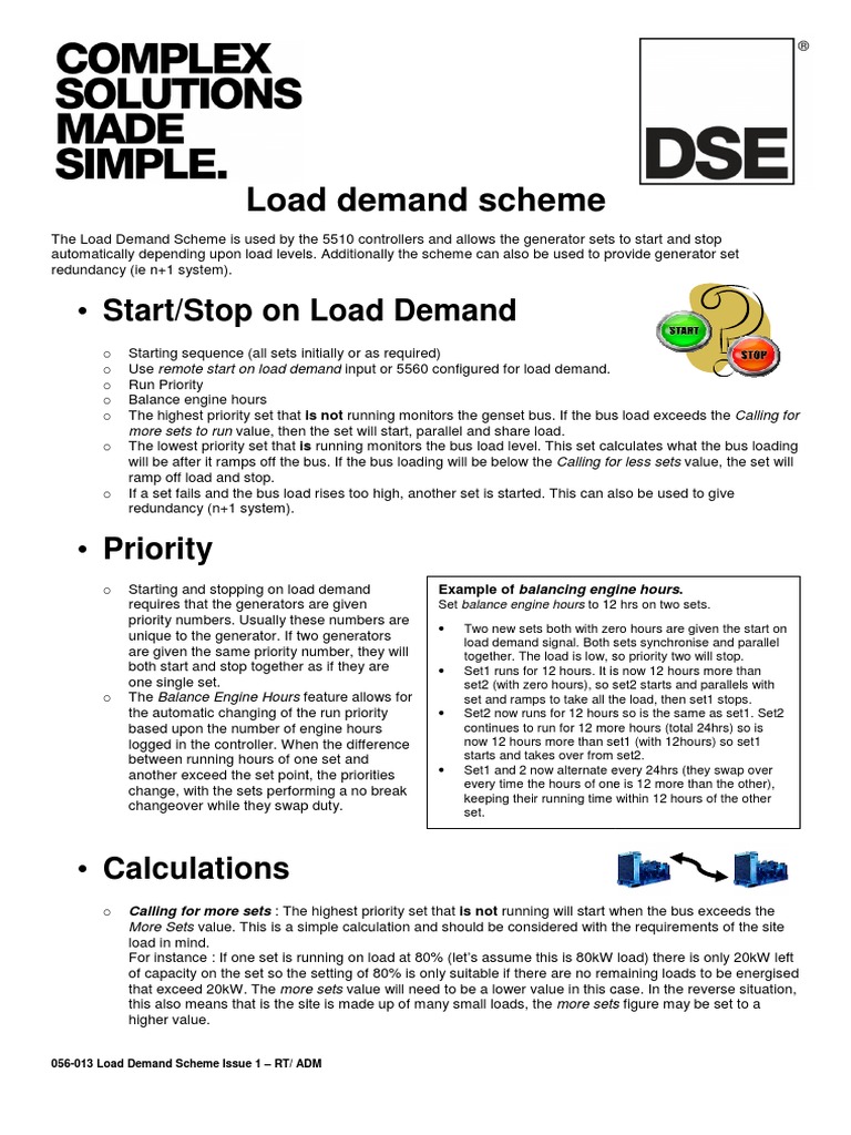Load Demand Scheme for Generators | PDF | Electrical Engineering