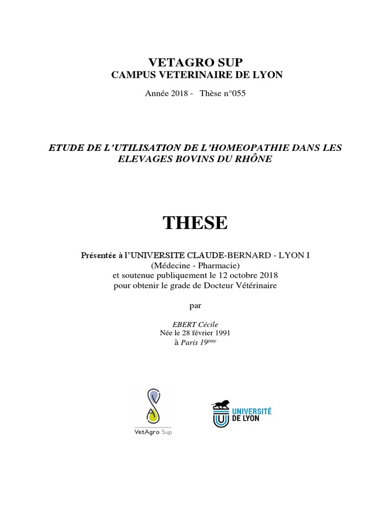 These Homeo Pdf Homeopathie Sciences De La Sante