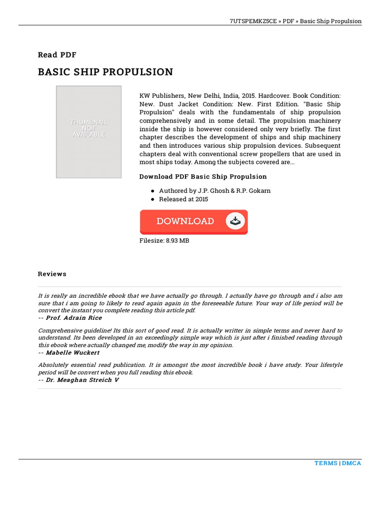 Fundamentals of Ship Propulsion | PDF