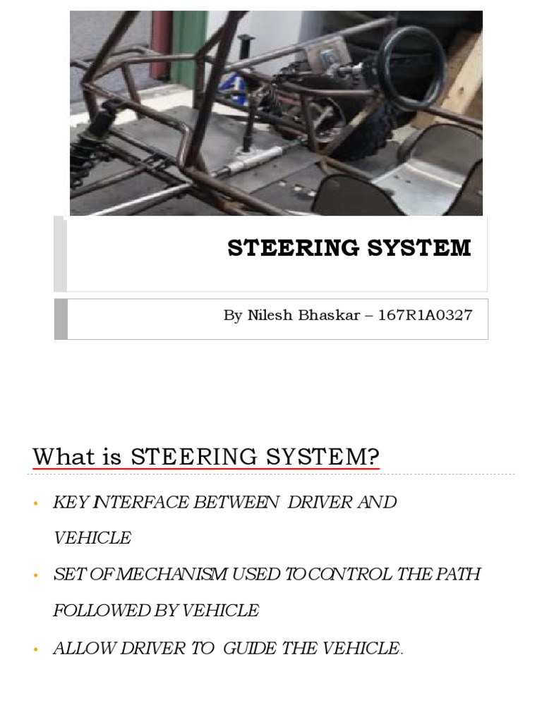 Basics of Steering System PDF Steering Gear
