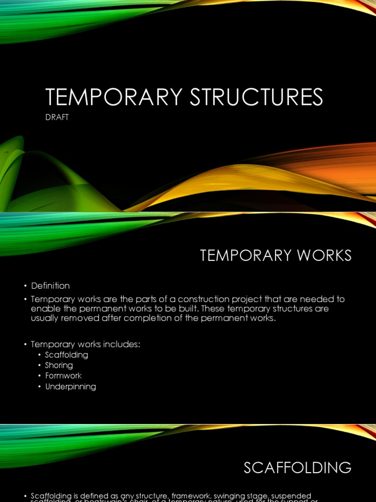 Temporary Works | PDF | Scaffolding | Civil Engineering