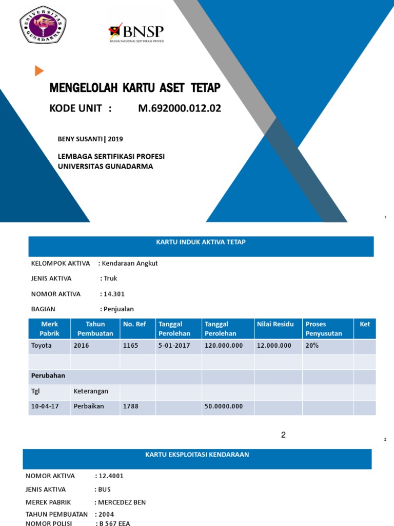 6659 Ppt Contoh Pengisian Kartu Aktiva Tetap Utk Mhs