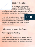 Characteristics of the State