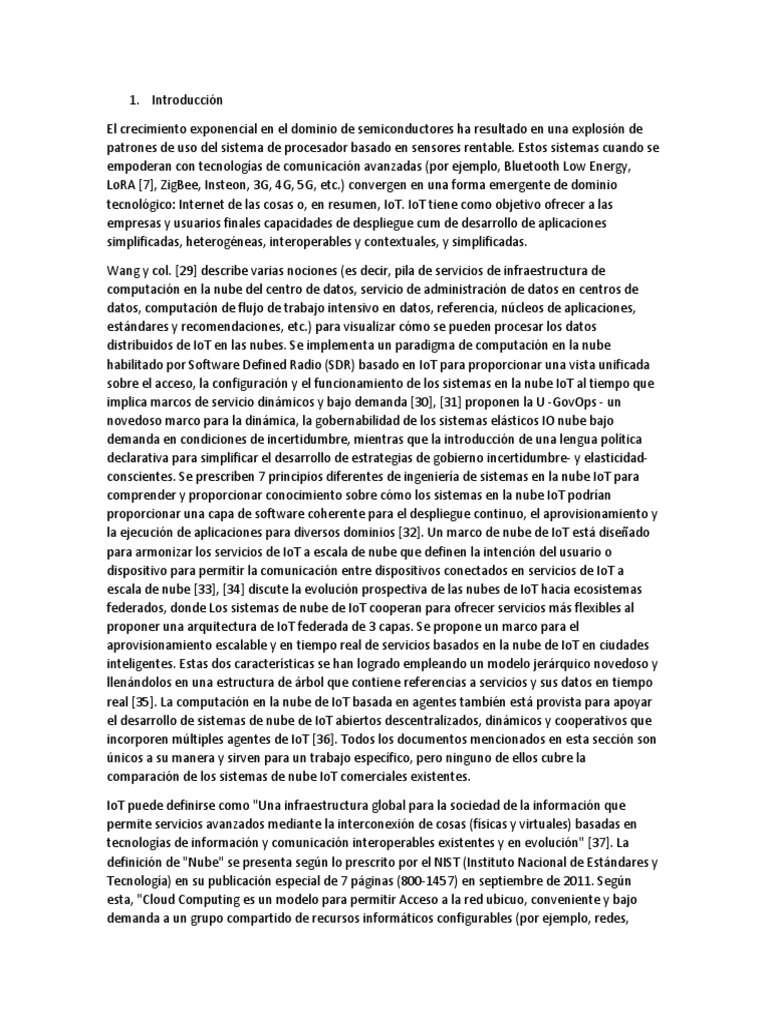 Plataformas IoT | PDF | Internet de las Cosas | Computación en la nube