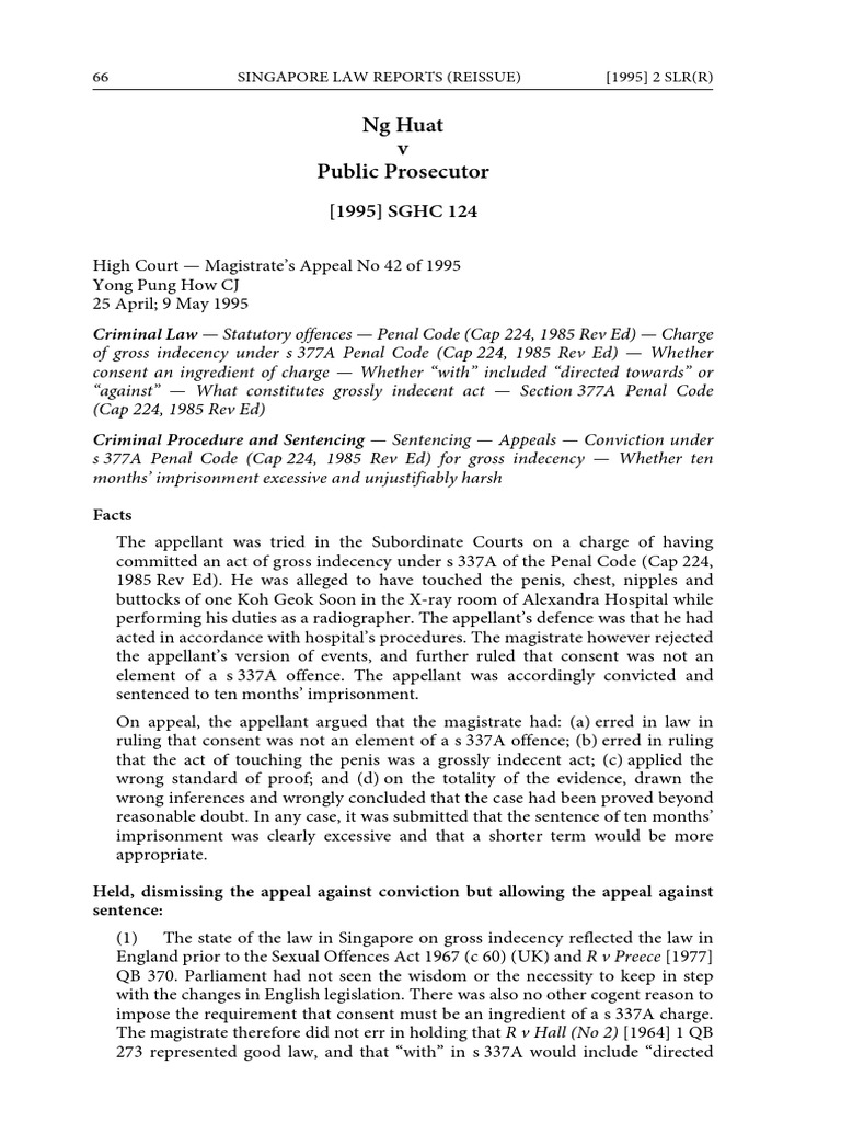 (1995) 2 SLR (R) 0066 PDF Sentence (Law) Burden Of Proof (Law)