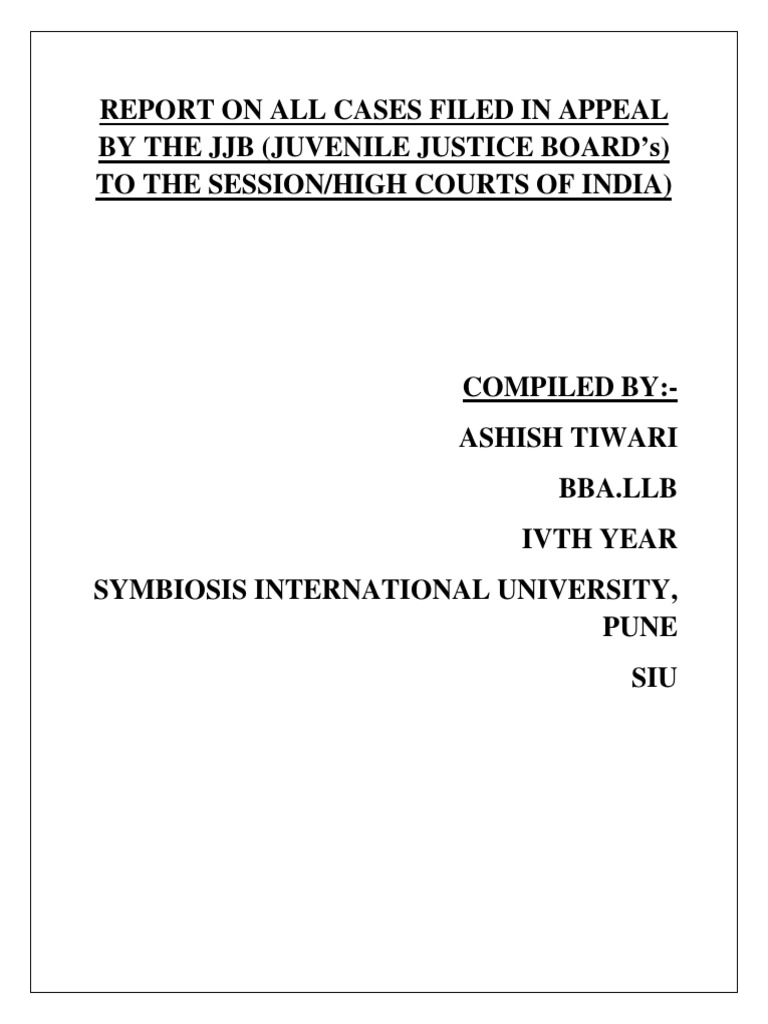 Juvenile Justice Appeals in India | PDF | Bail | Judgment (Law)