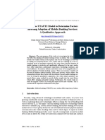 Using The UTAUT2 Model To Determine Factors Affecting Adoption of Mobile Banking Services: A Qualitative Approach