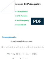 Entanglement EPR Paradox Bell's Inequality Experiment