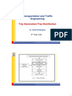 Transportation and Traffic Engineering: Trip Generation/Trip Distribution