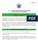 Results-Based Performance Management System (RPMS) For Teachers