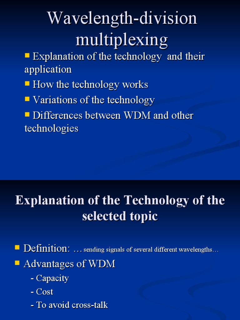 Wavelength Division Multiplexing Overview | PDF | Wavelength Division ...