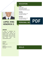 Lopez, King Hendrick E.: Education