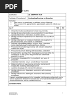 Self-Assessment Guide: 2D Animation NC Iii Produce Key Drawings For Animation