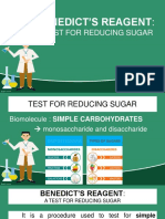 BENEDICT's REAGENT - A Test For Reducing Sugar