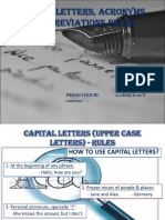 Capital Letters, Acronyms & Abbreviations Rules: Students From II Semester