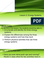 Lesson 2: Energy Systems: Pe&Health 11