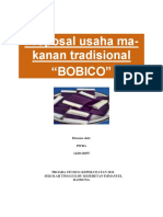 Proposal Usaha Makanan Tradisional Bobico Pitra XXXX