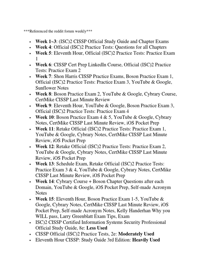 CISSP Referenced The Reddit Forum Weekly | PDF | Smartphone 