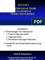 Kuliah 3 Perkembangan Teori MP Dan Model MP