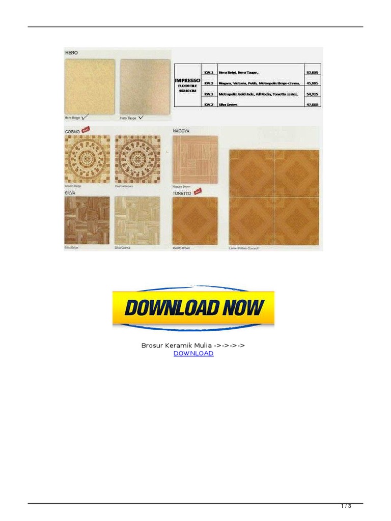 Brosur Keramik  Mulia  pdf  Floors Building Materials