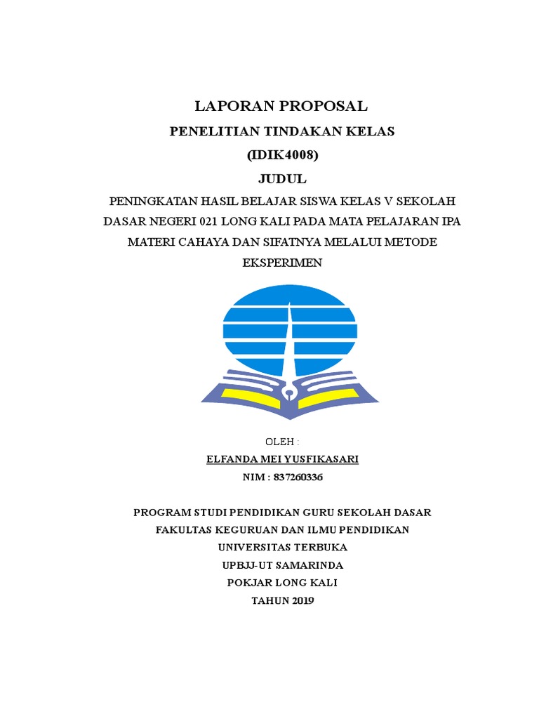 Laporan Proposal Penelitian Tindakan Kelas (IDIK4008) Judul