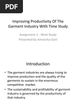 Improving Productivity of The Garment Industry With Time