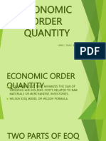 Economic Order Quantity: Lorie C. Tayag Bsa-1H