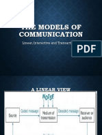The Models of Communication: Linear, Interactive and Transactional