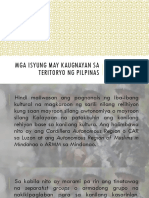 Mga Isyung May Kaugnayan Sa Teritoryo NG Pilpinas