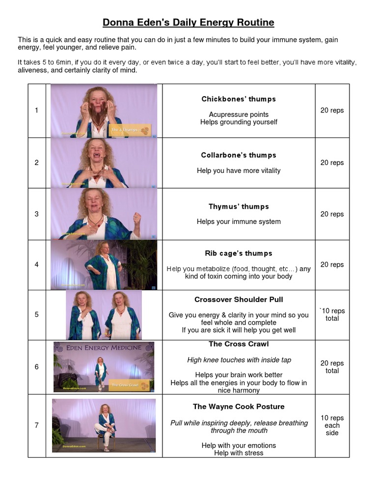 Donna Eden's 5-Minute Energy Routine | PDF | Nature
