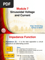 Sinusoidal Voltage and Current: Engr. Gerard Ang School of EECE